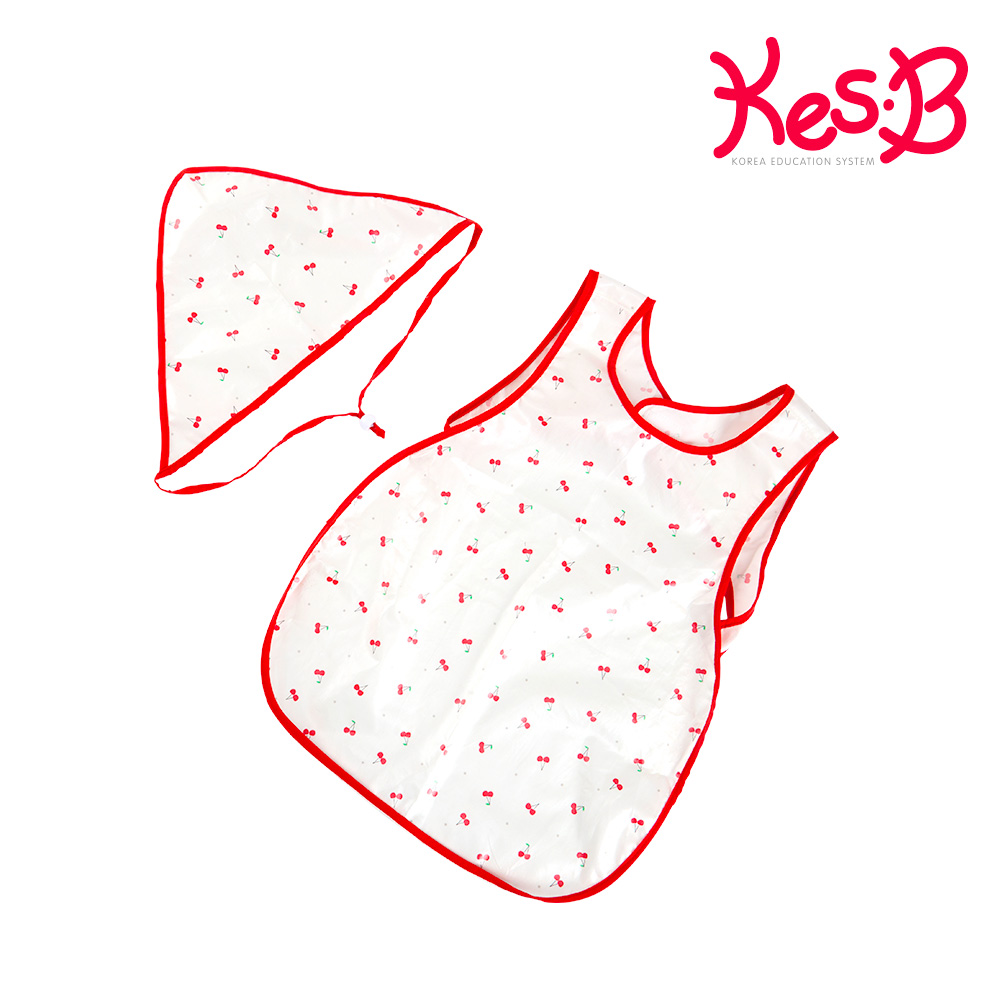 [캐스비]아트스쿨 방수앞치마(대) 체리(2849)
