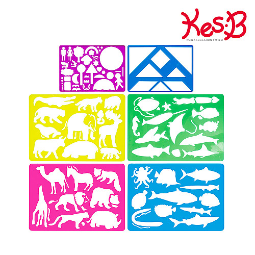 [캐스비]아트스쿨 스텐실자6종(2823)